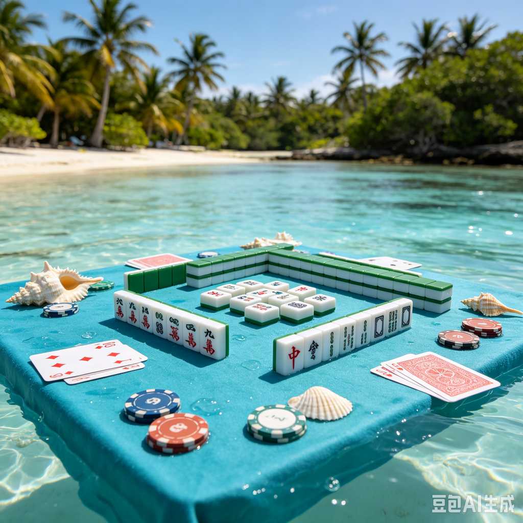 vintage text mahjong set